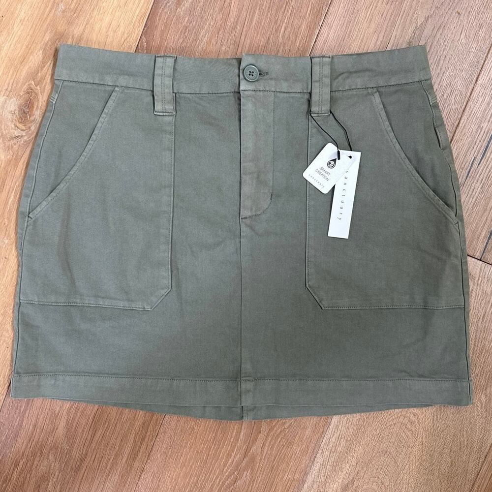 Sanctuary Olive Green Gold Coast Mini Skirt 
NWT